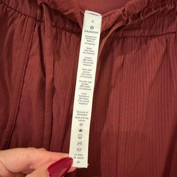 Lululemon Red Merlot Dance Studio Jogger Pants Size 4 - Picture 7 of 7